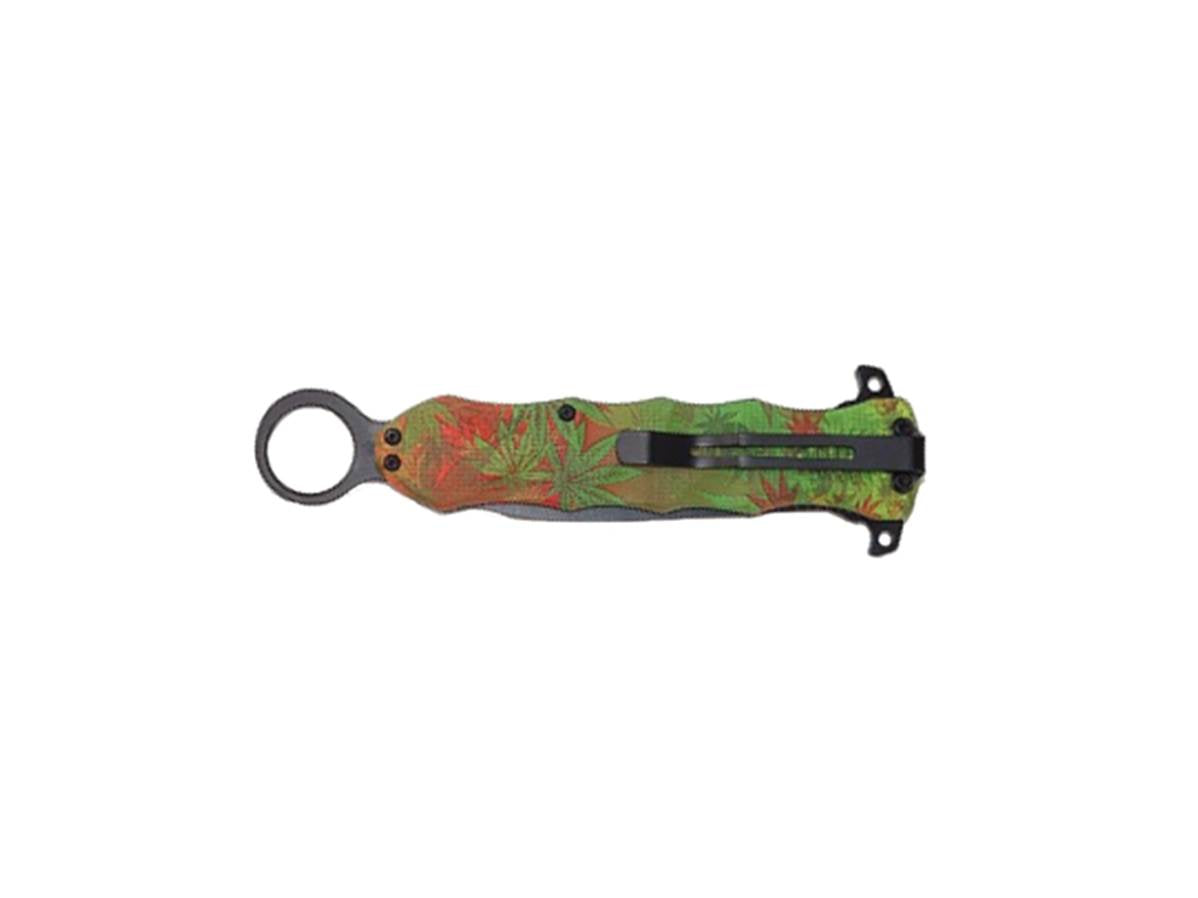 Couteau Foliage Fluo Lame 10cm Clip Ceinture - Vue 4 - Archery Connect