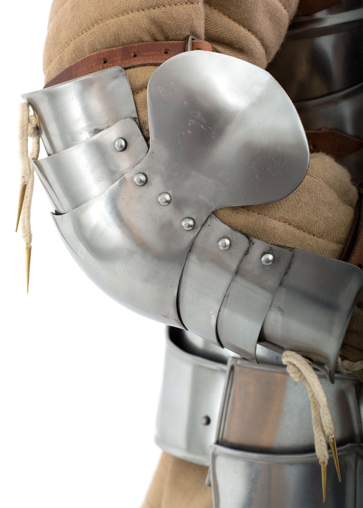 Cubitières Epic Armoury en acier poli, la paire