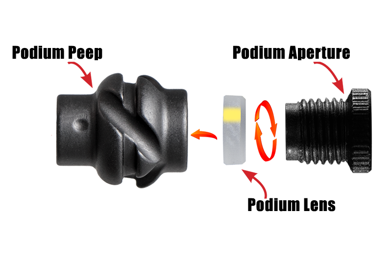 Verre Clarifier Specialty Archery Podium Peep - Vue 2 - Archery Connect