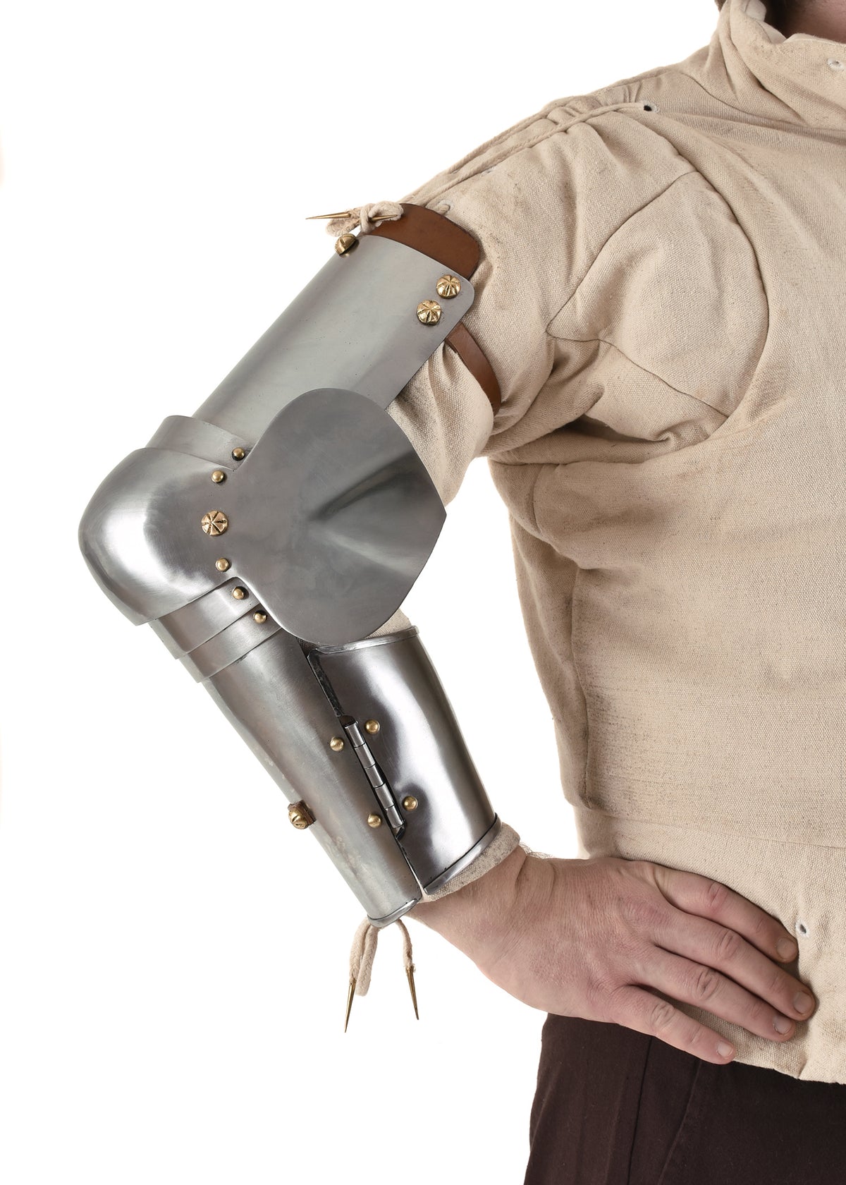 Armure de bras avec cubitières Ulfberth en acier, la paire
