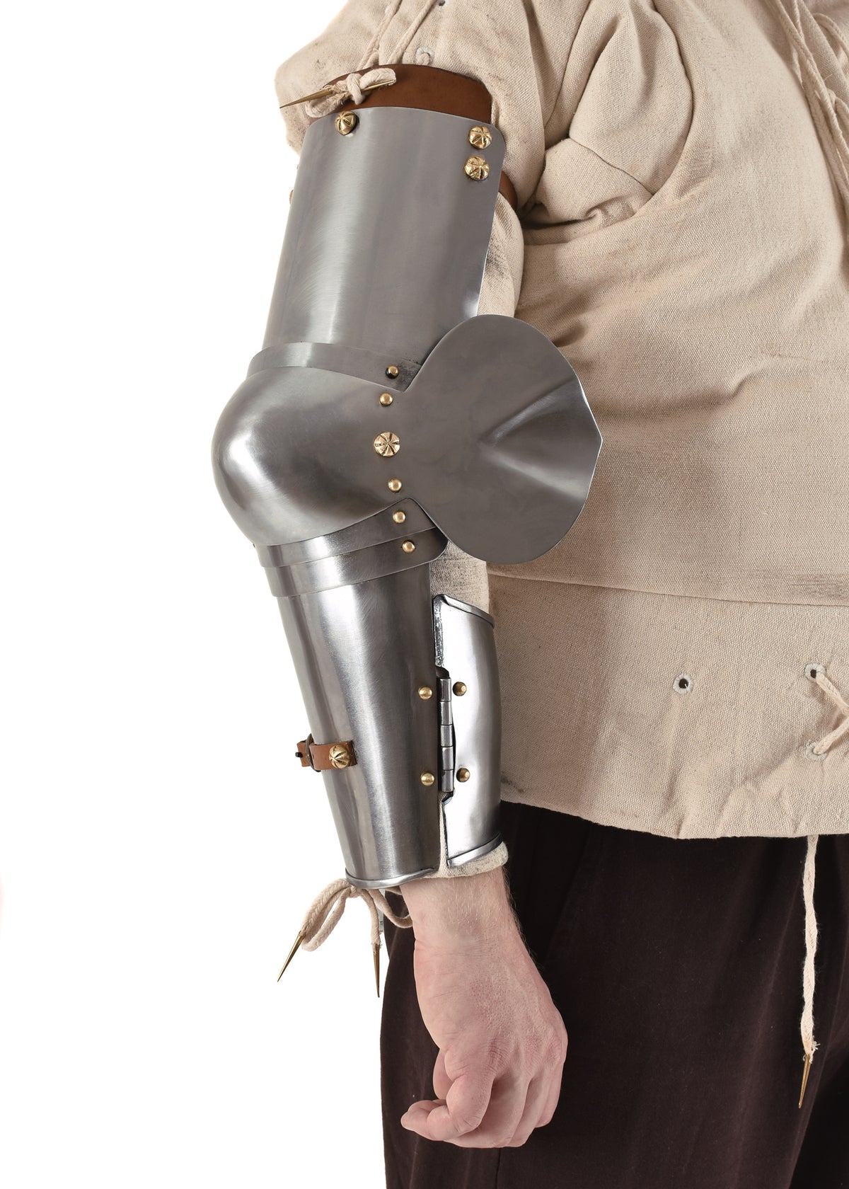 Armure de bras avec cubitières Ulfberth en acier, la paire