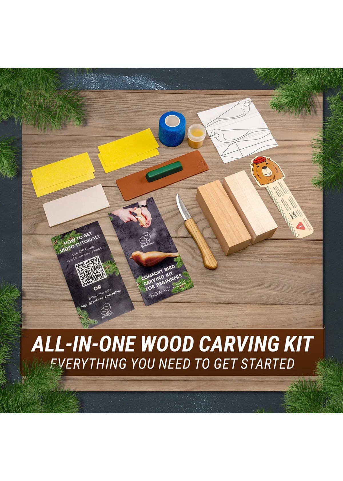 Kit de sculpture Oiseau BeaverCraft DIY01