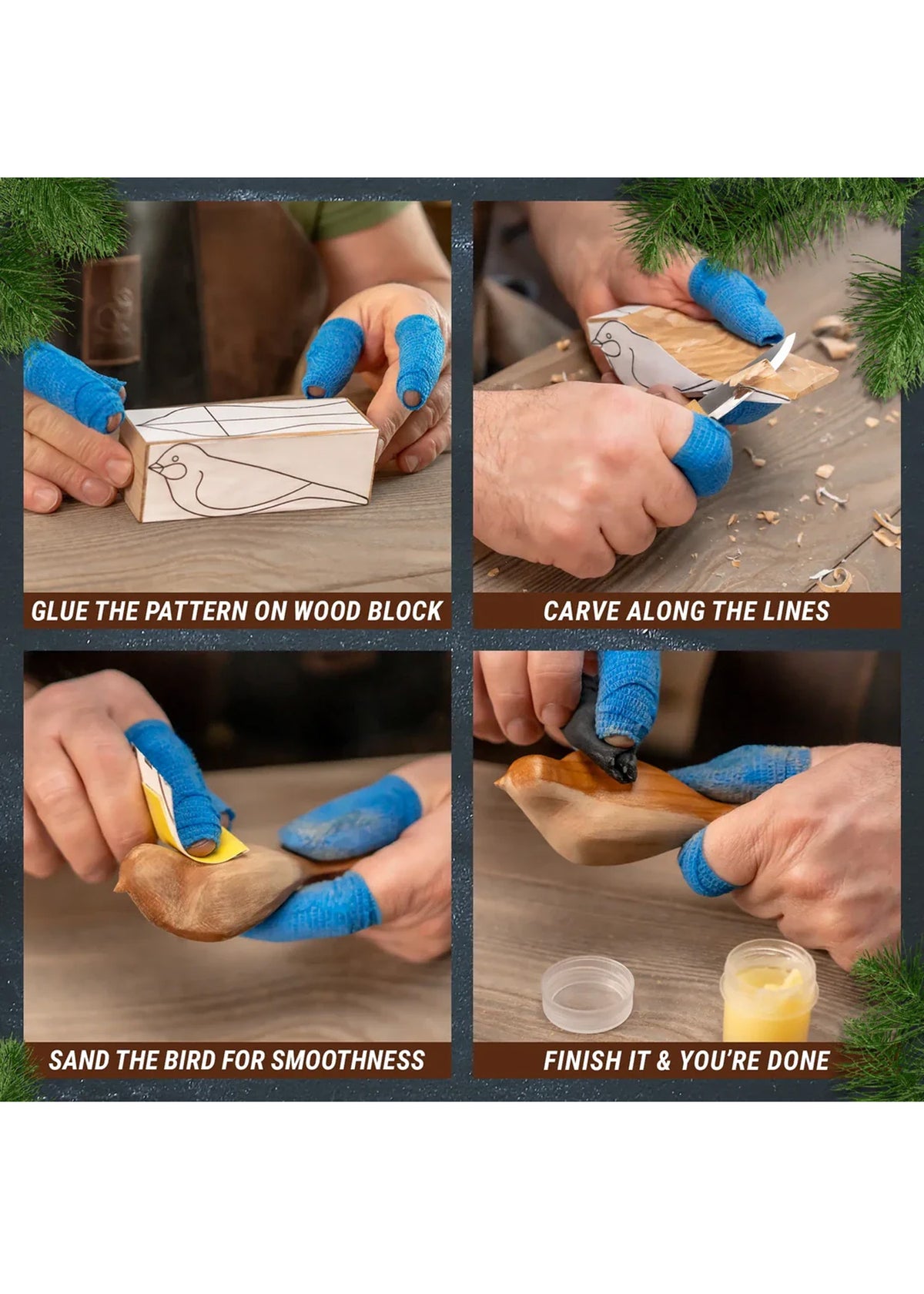 Kit de sculpture Oiseau BeaverCraft DIY01