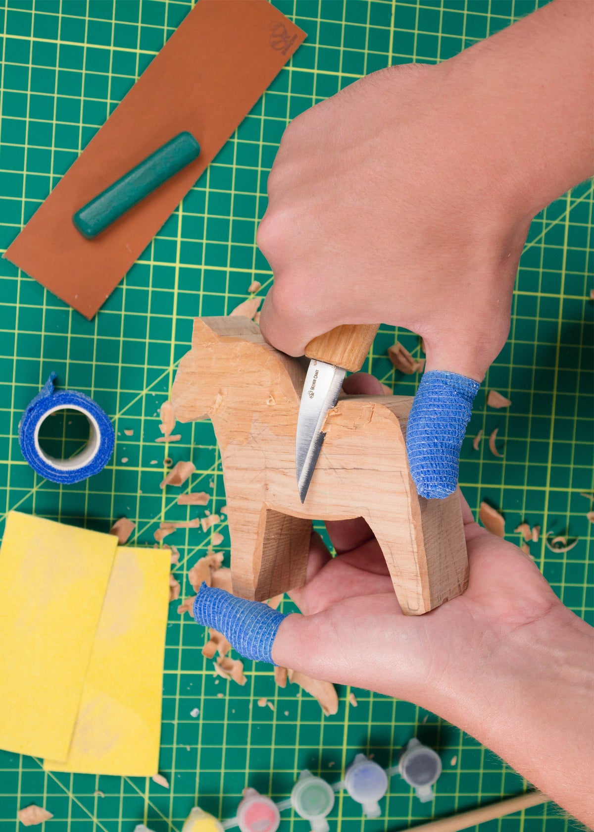 Kit de sculpture Cheval de Dalarna BeaverCraft DIY02