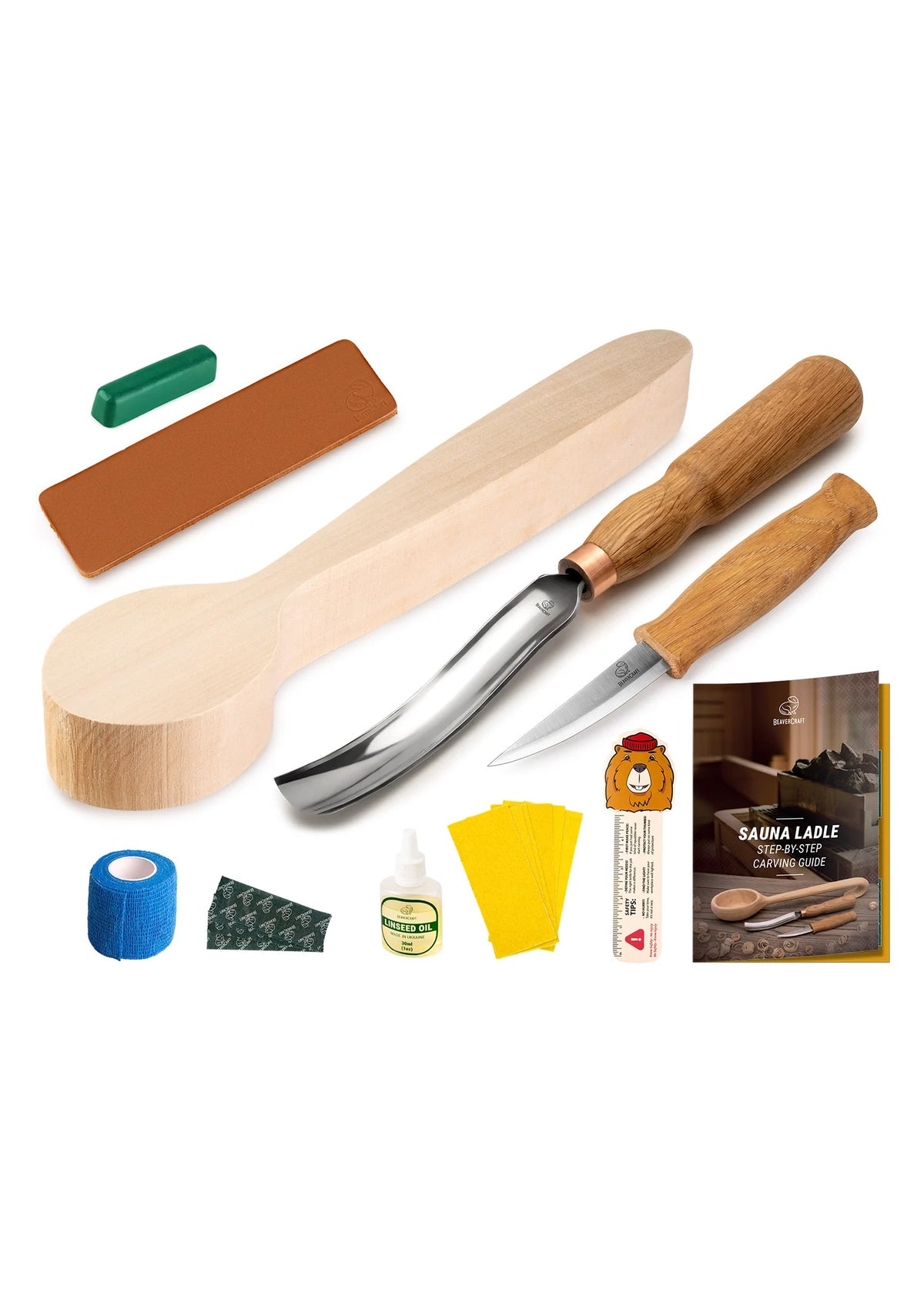 Kit de sculpture de louche de sauna BeaverCraft DIY11