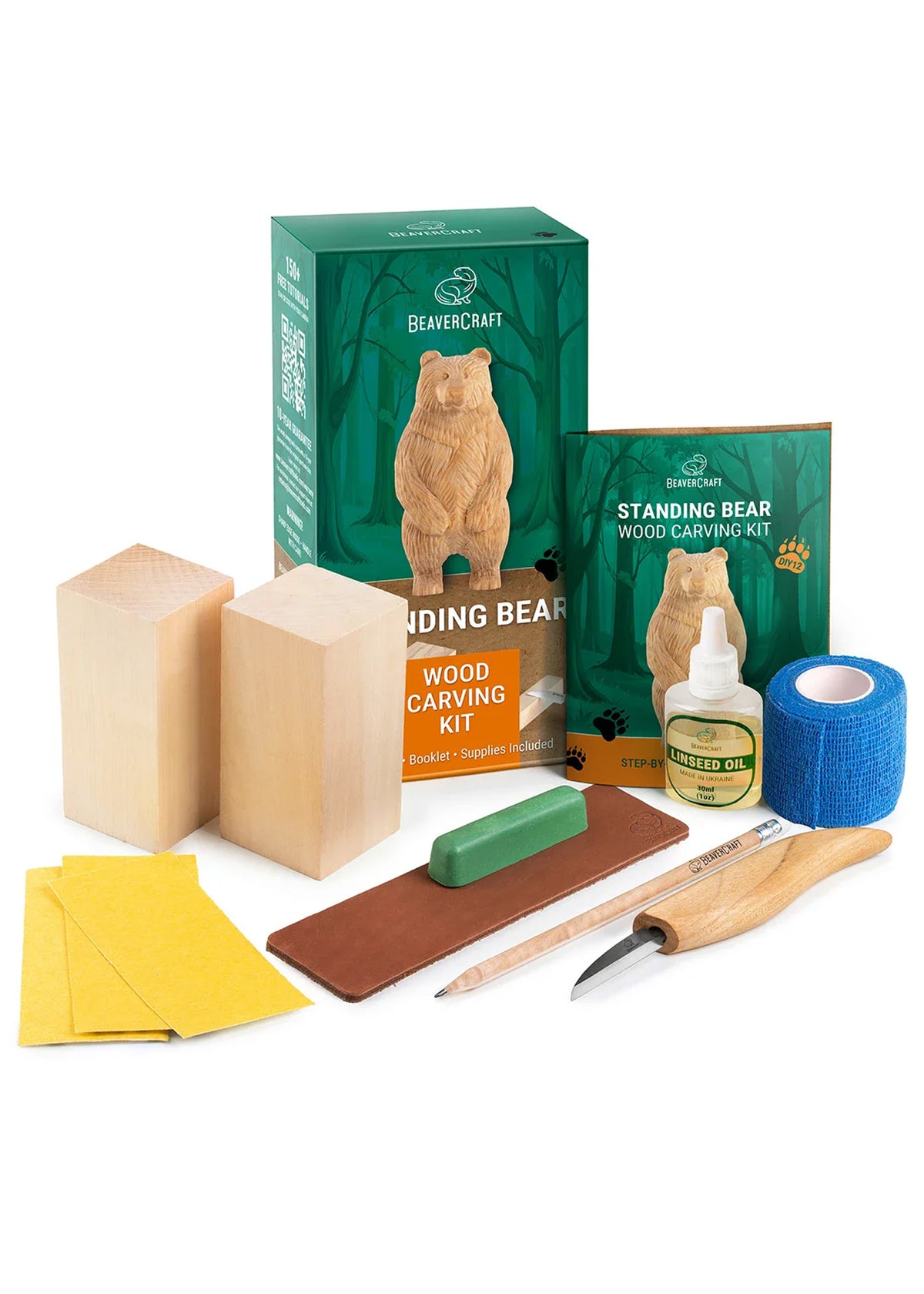 Kit de sculpture sur bois BeaverCraft DIY12 Ours debout