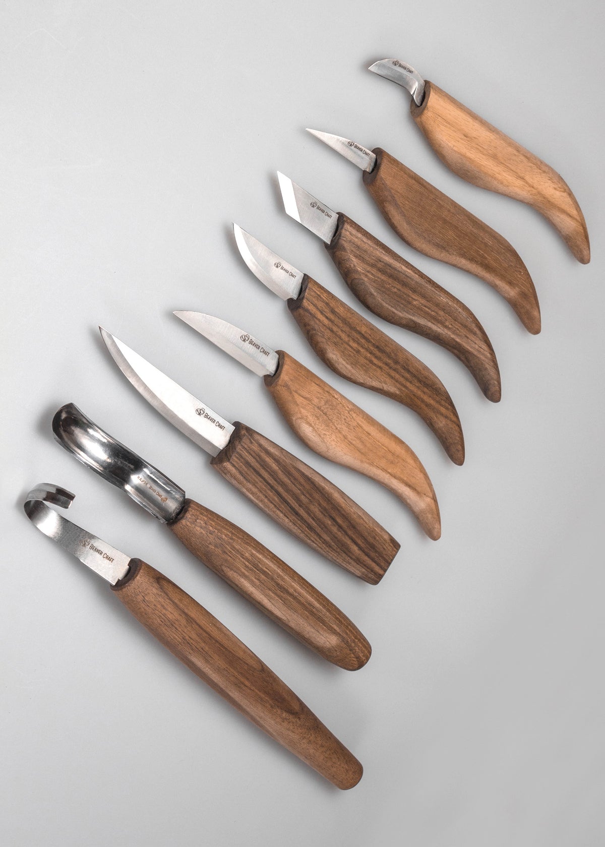 Set de luxe de sculpture sur bois BeaverCraft S18X, 8 outils