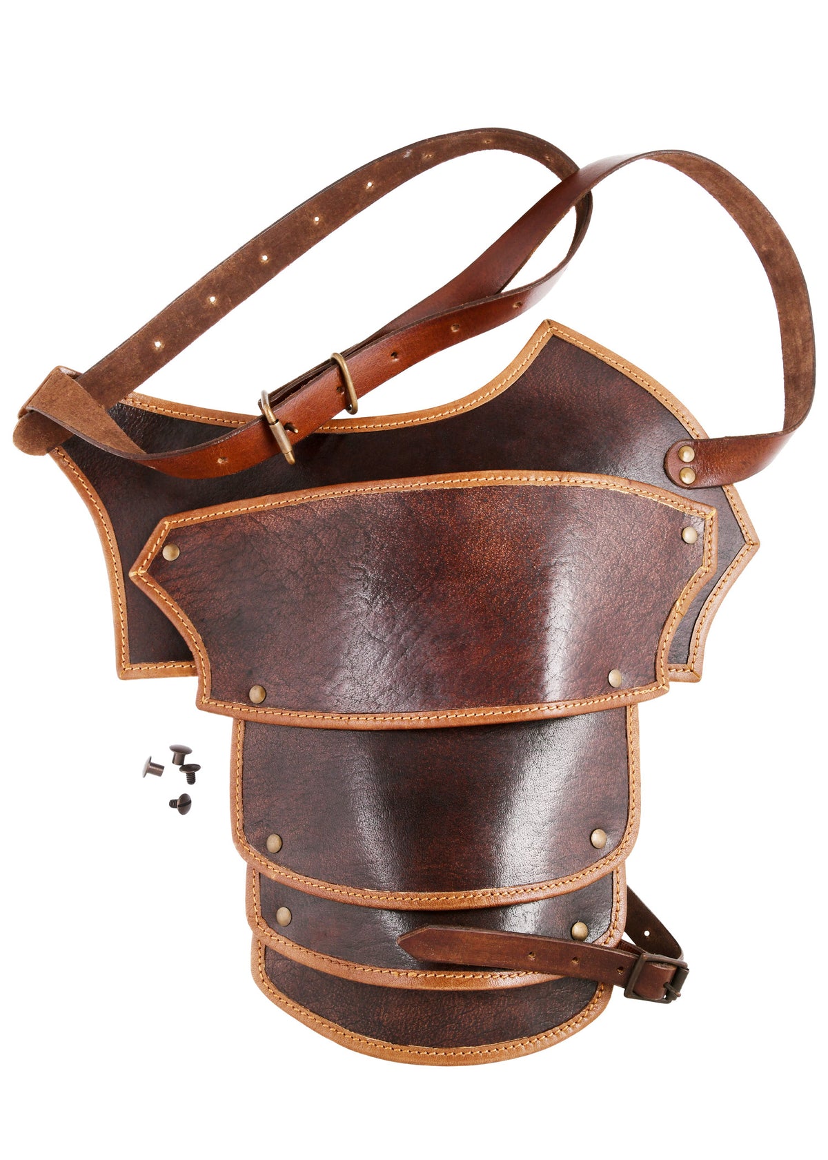 Épaulière en cuir Arnulf brune