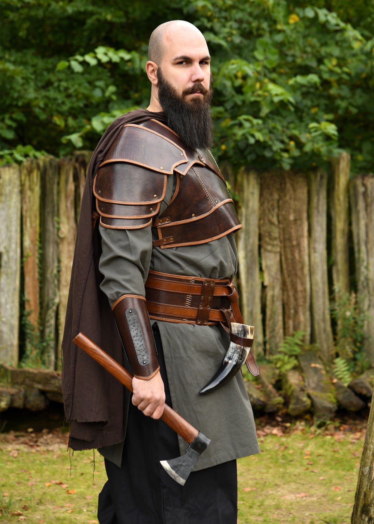 Cuirasse Arnulf en cuir marron