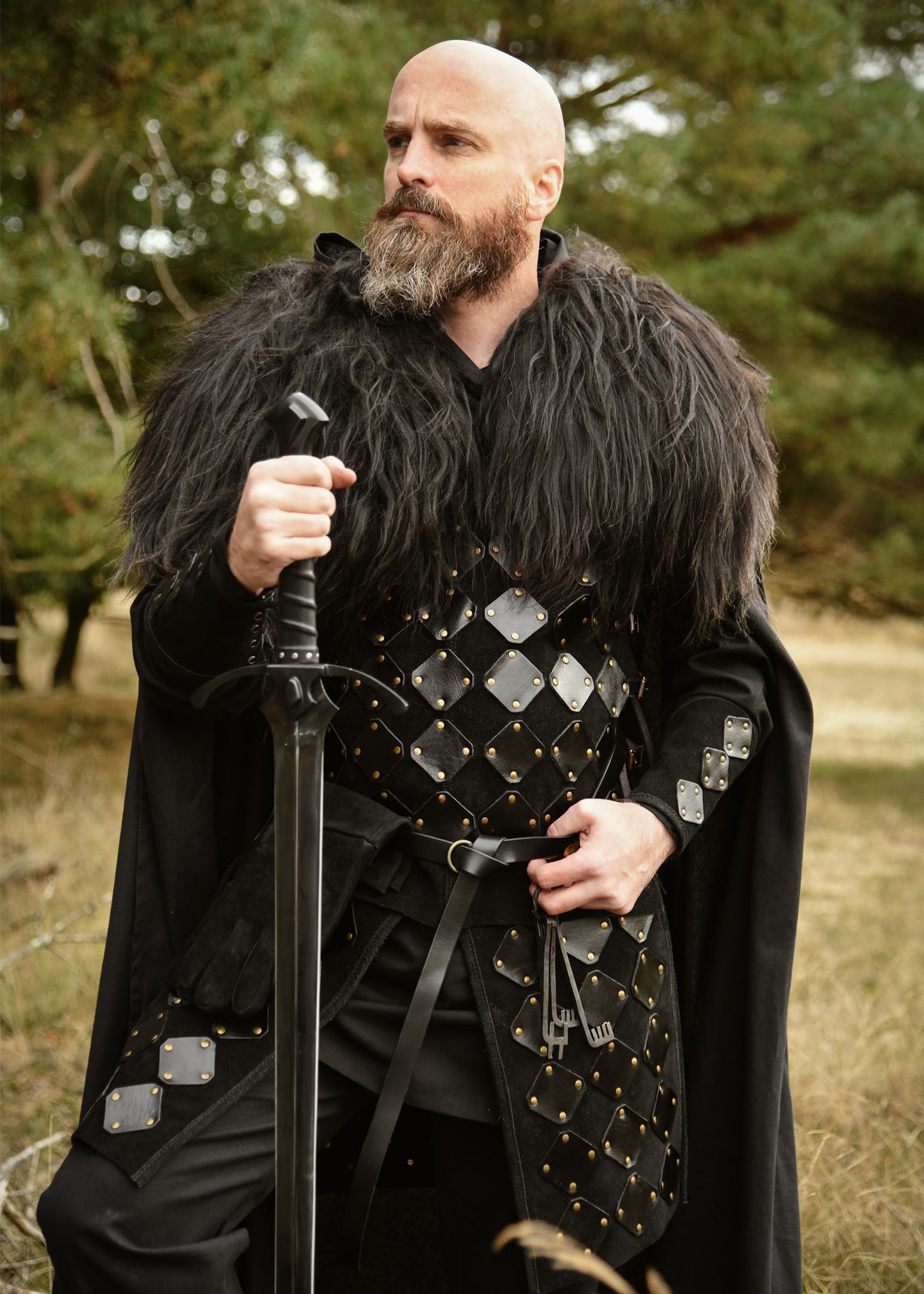 Jupe d'armure Vares en daim noir