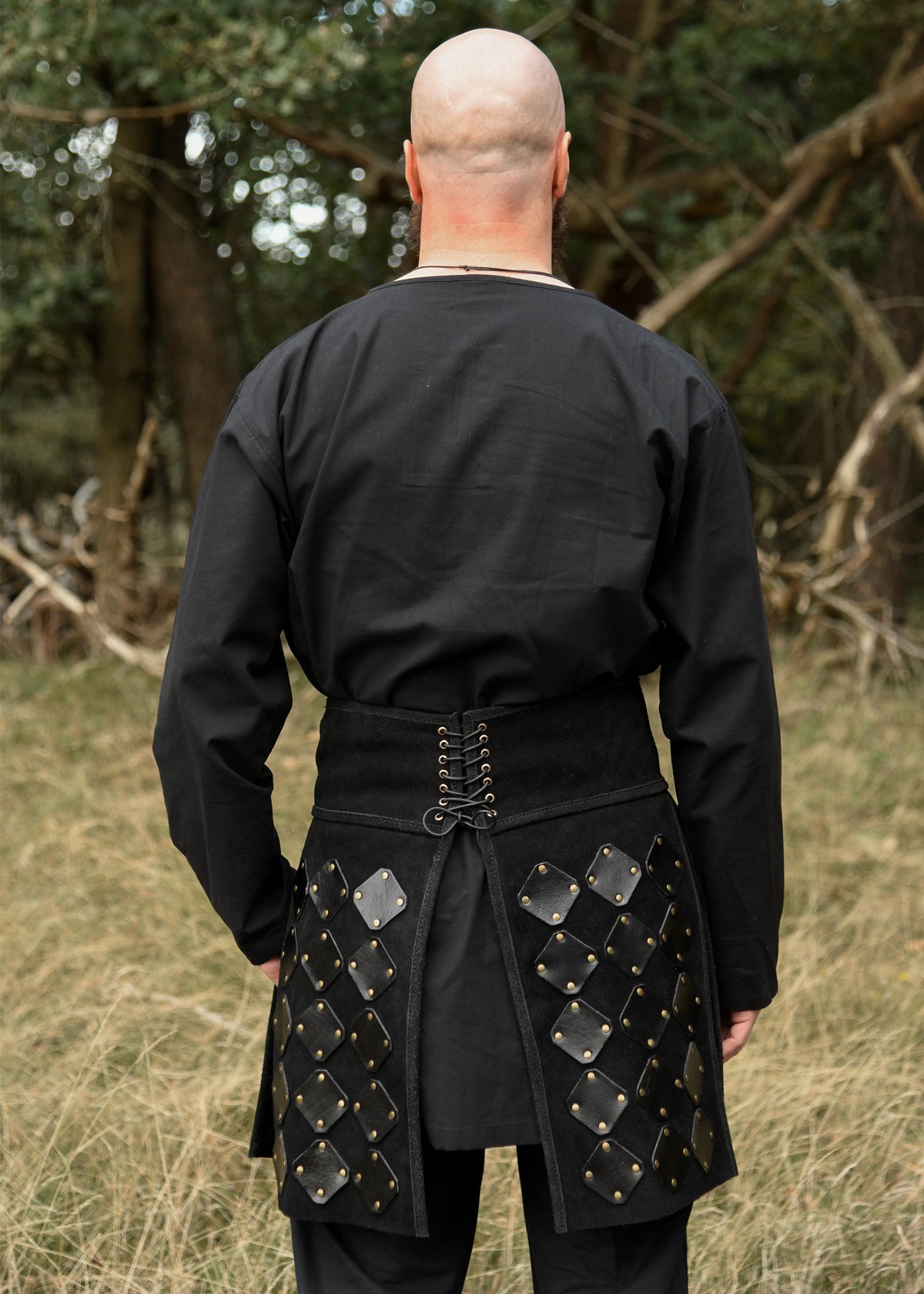 Jupe d'armure Vares en daim noir
