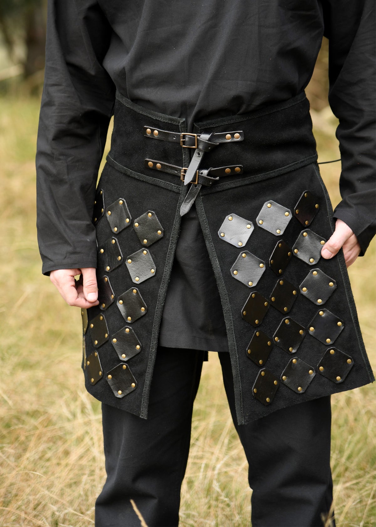 Jupe d'armure Vares en daim noir