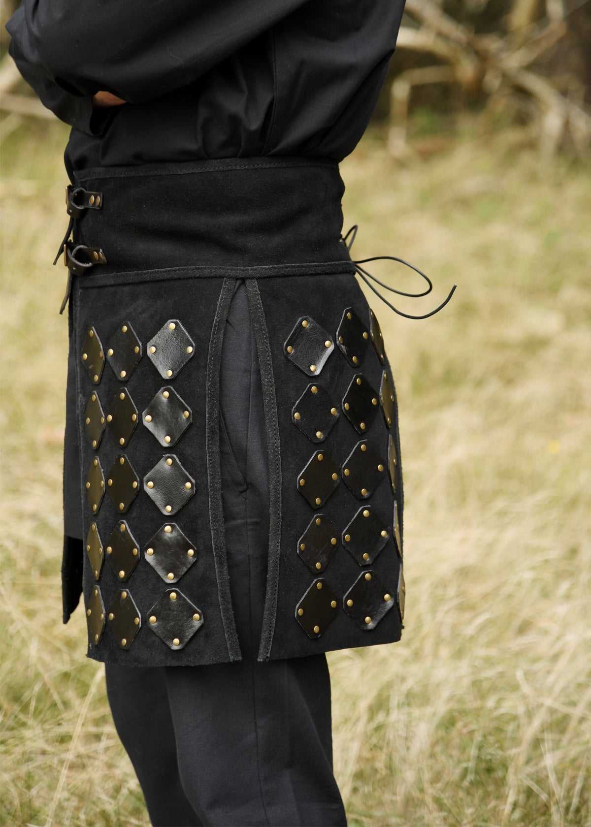 Jupe d'armure Vares en daim noir