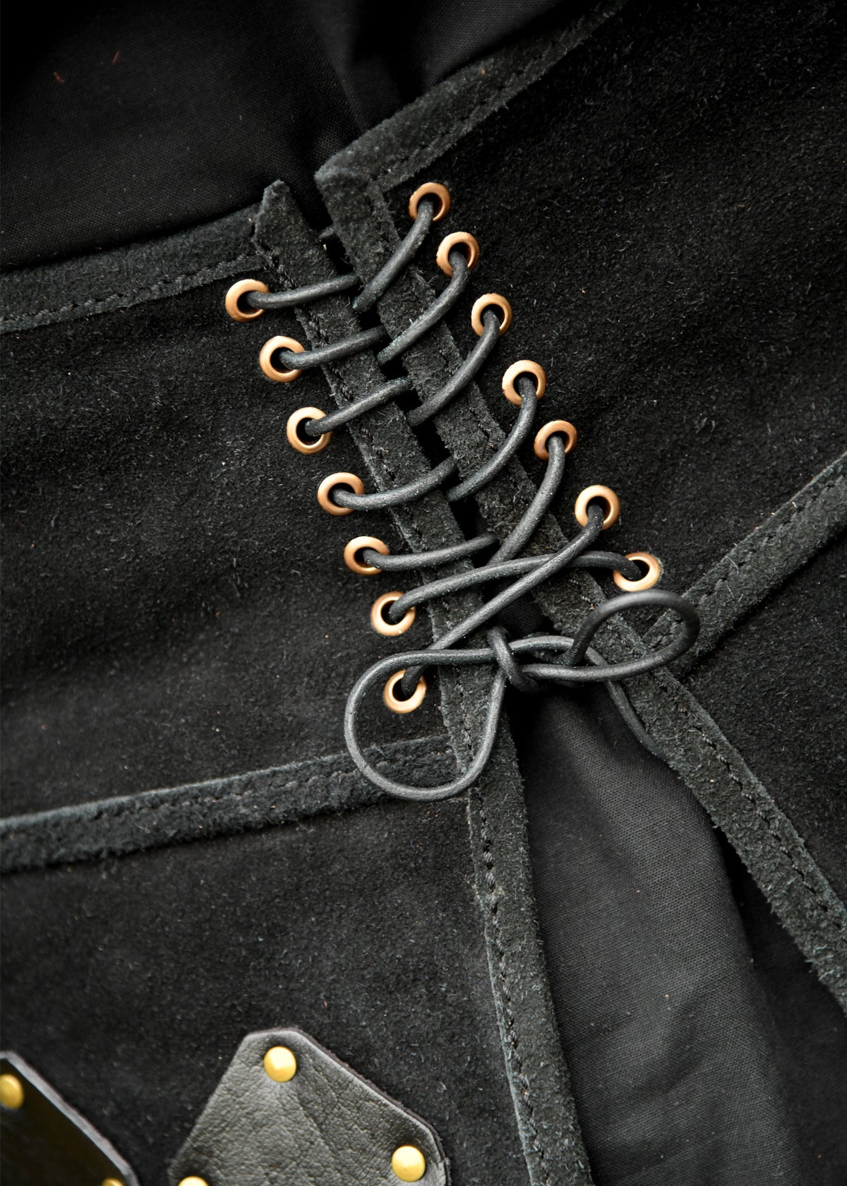Jupe d'armure Vares en daim noir