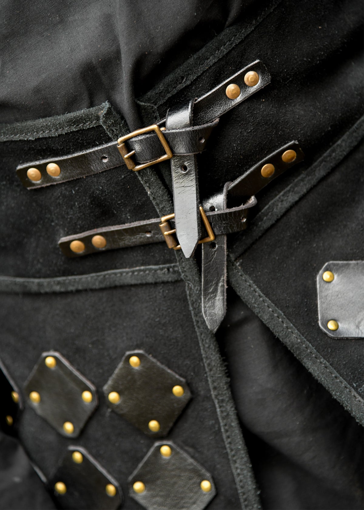 Jupe d'armure Vares en daim noir