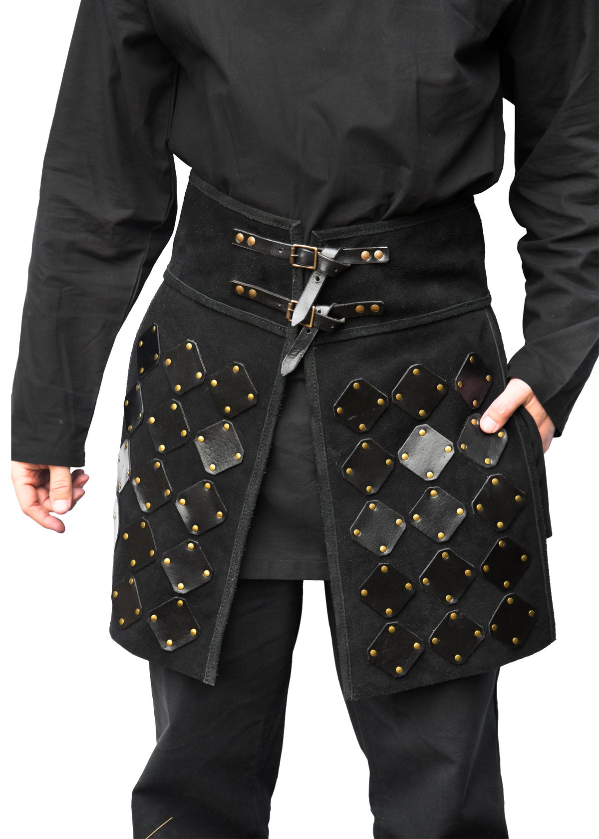 Jupe d'armure Vares en daim noir