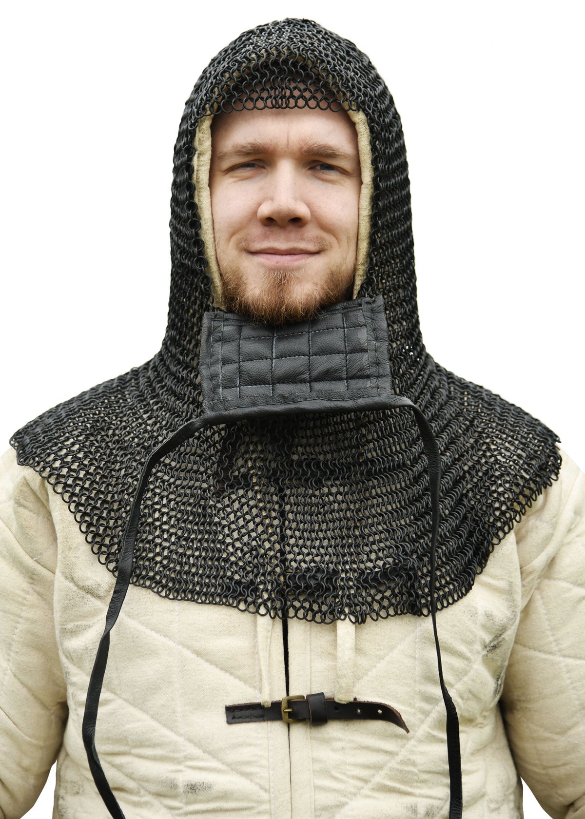 Coiffe de mailles BMSB brunie avec ventaille carrée