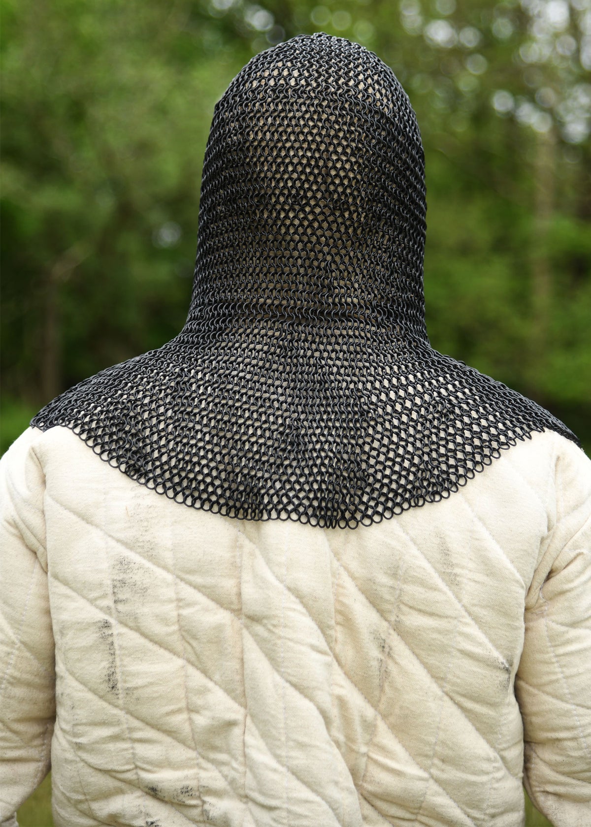 Coiffe de mailles BMSB brunie avec ventaille carrée