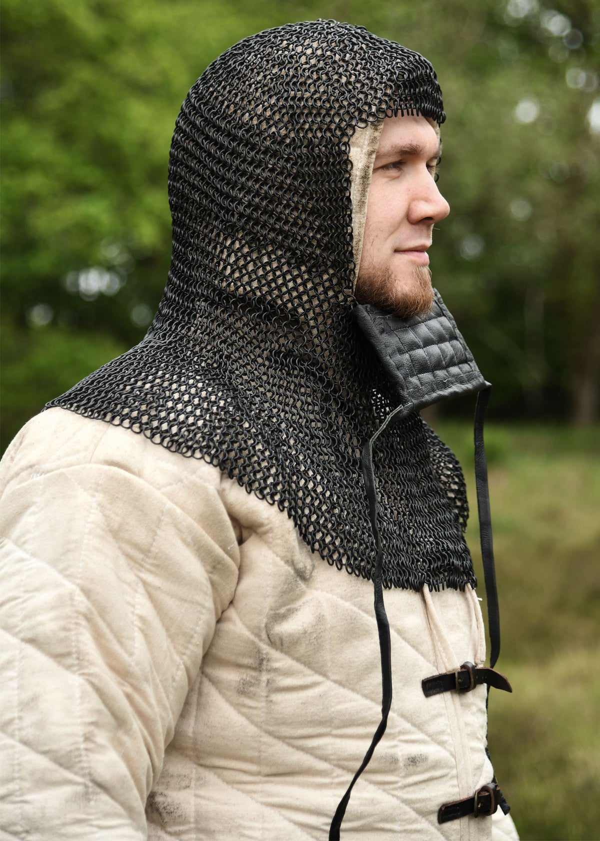 Coiffe de mailles BMSB brunie avec ventaille carrée