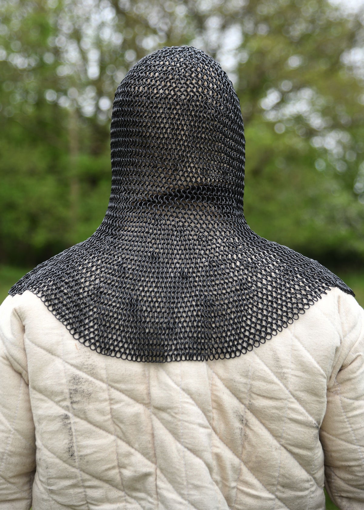 Coiffe de mailles BMSB brunie avec ventaille triangulaire