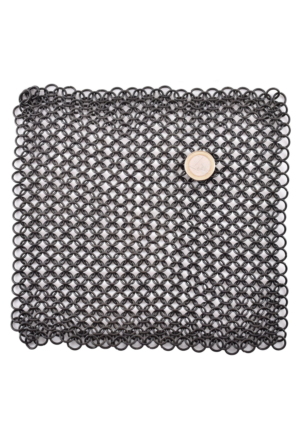 Pièce de maille BMSB 20 x 20 cm en acier bruni, DI 8 mm