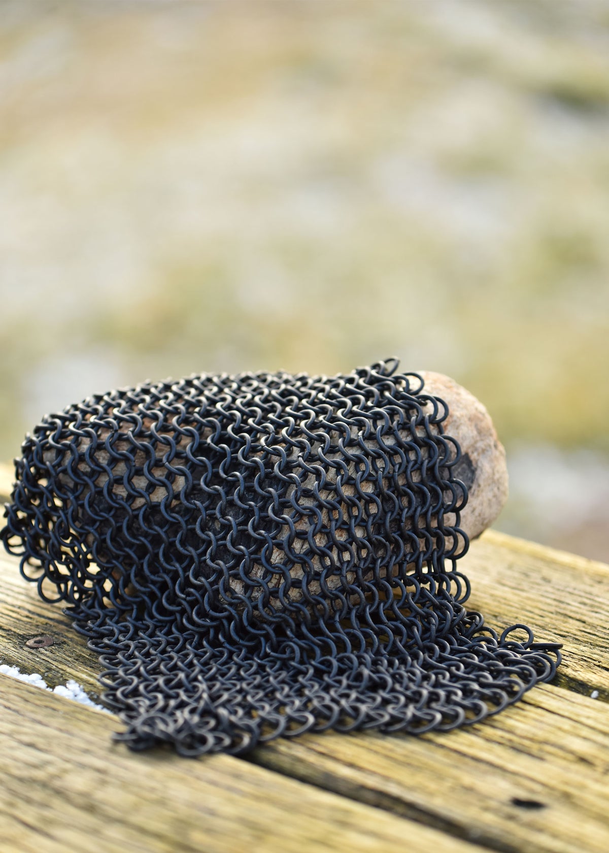 Pièce de maille BMSB 20 x 20 cm en acier bruni, DI 8 mm