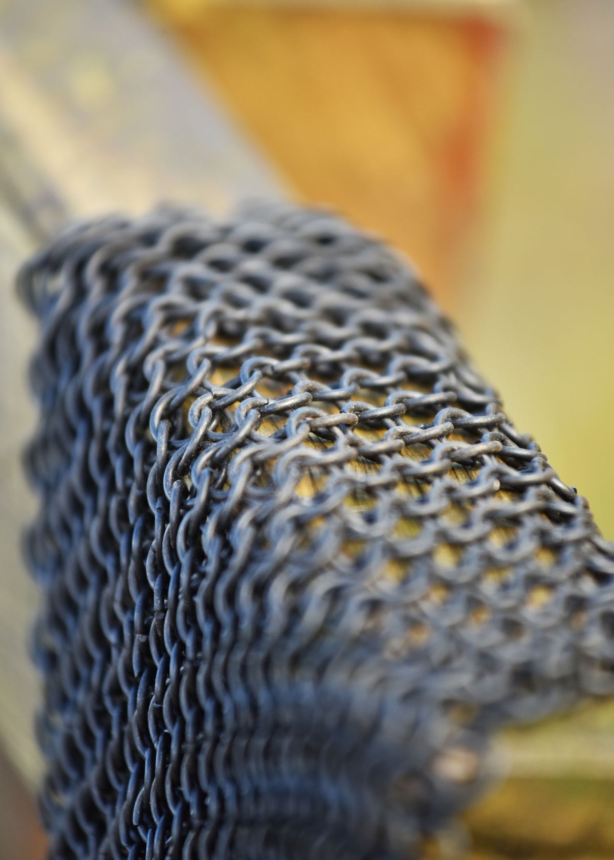 Pièce de maille BMSB 20 x 20 cm en acier bruni, DI 8 mm