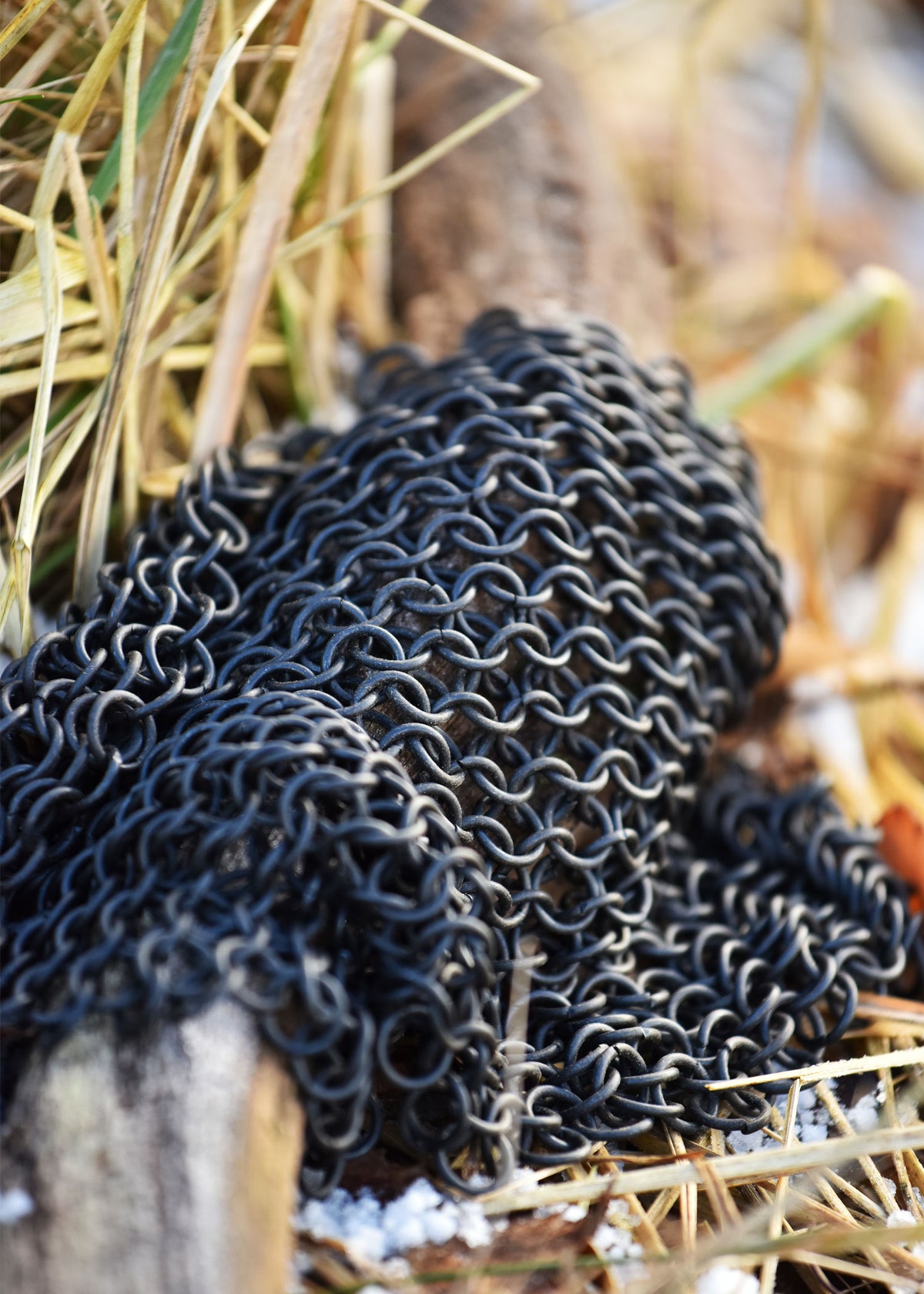 Pièce de maille BMSB 20 x 20 cm en acier bruni, DI 8 mm