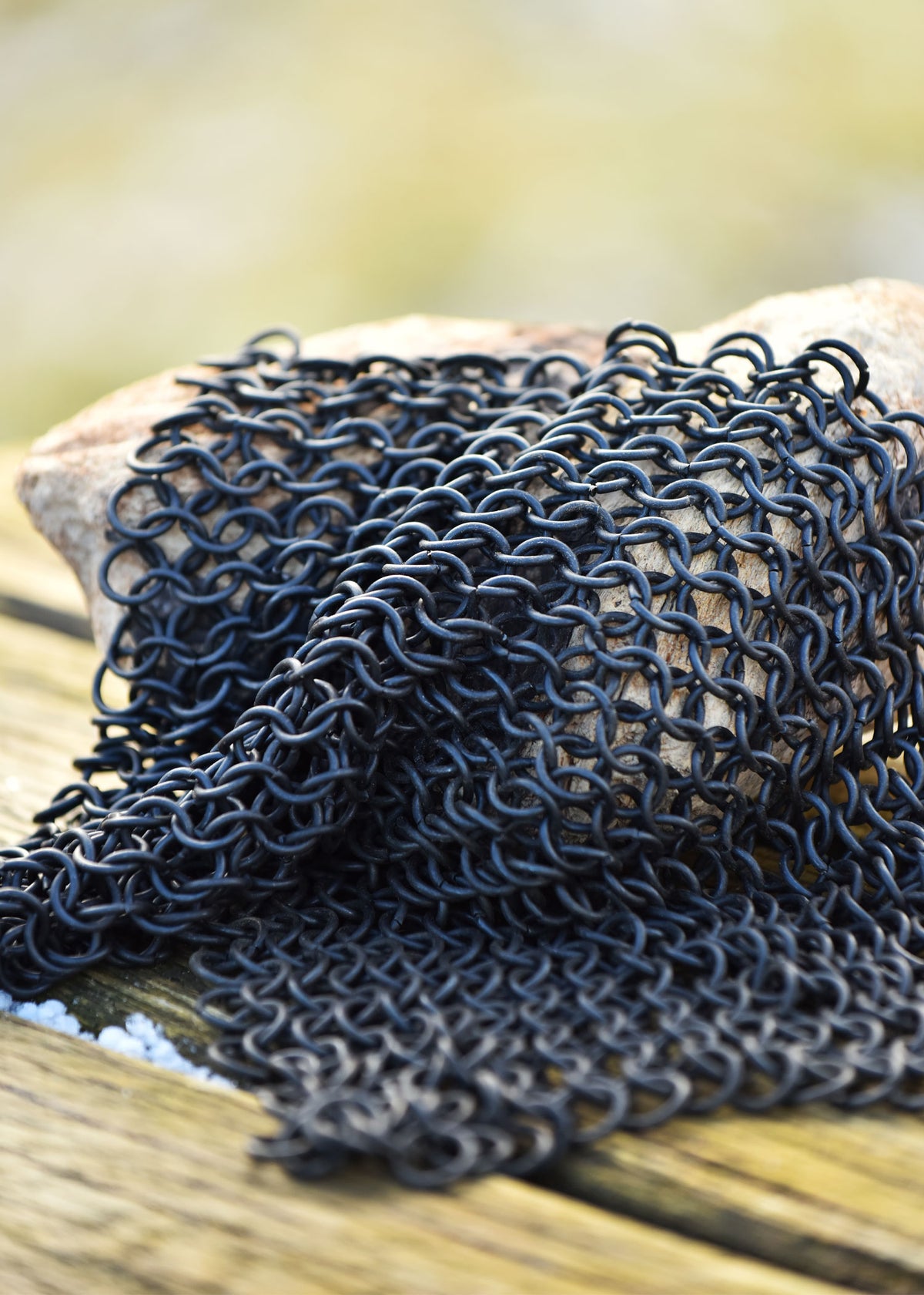 Pièce de maille BMSB 20 x 20 cm en acier bruni, DI 8 mm