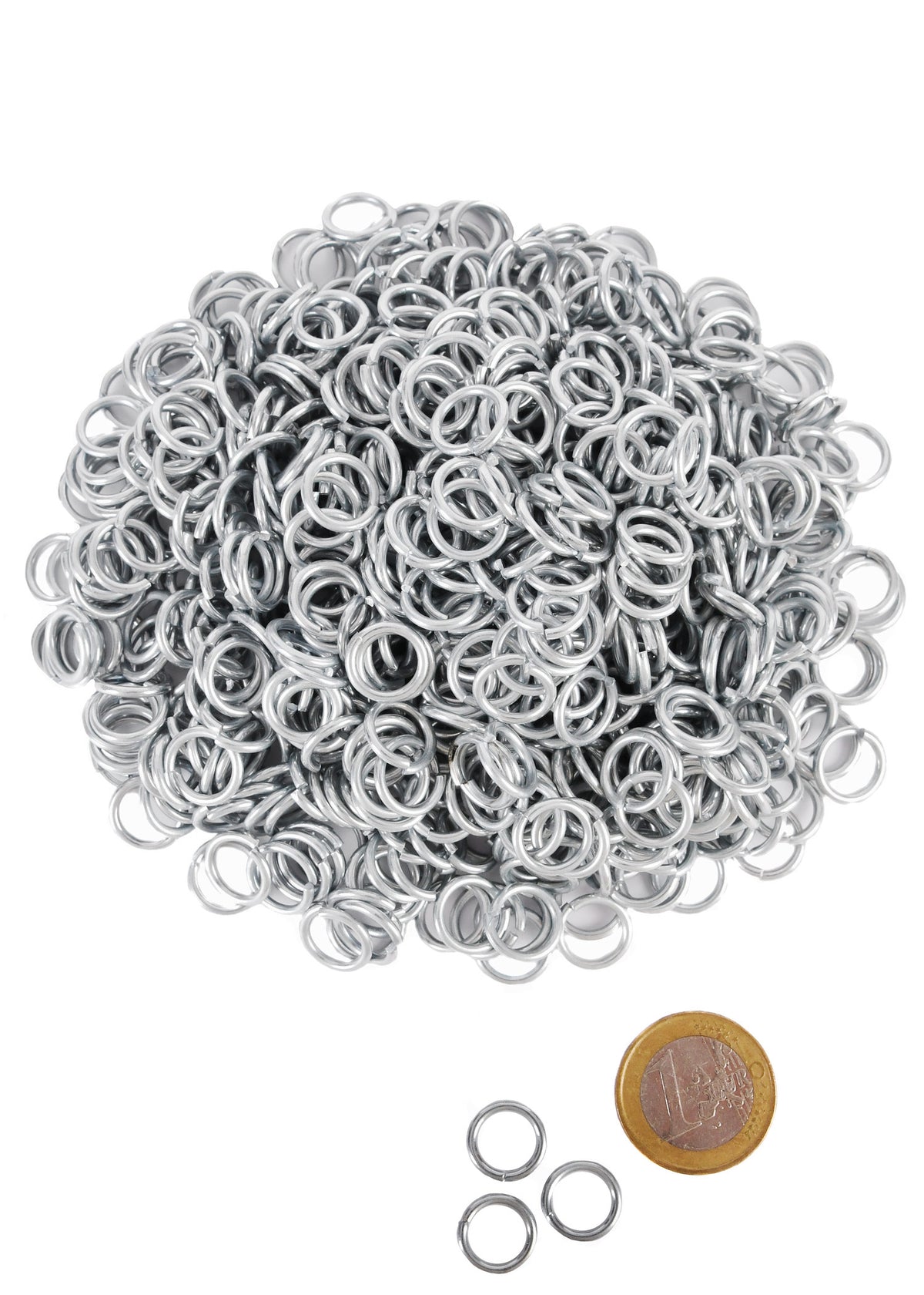 Anneaux de maille BMSZ non rivetés en acier galvanisé, DI 8 mm