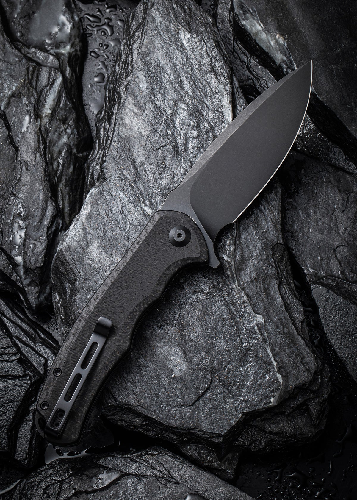Couteau pliant Civivi Praxis Micarta All Black