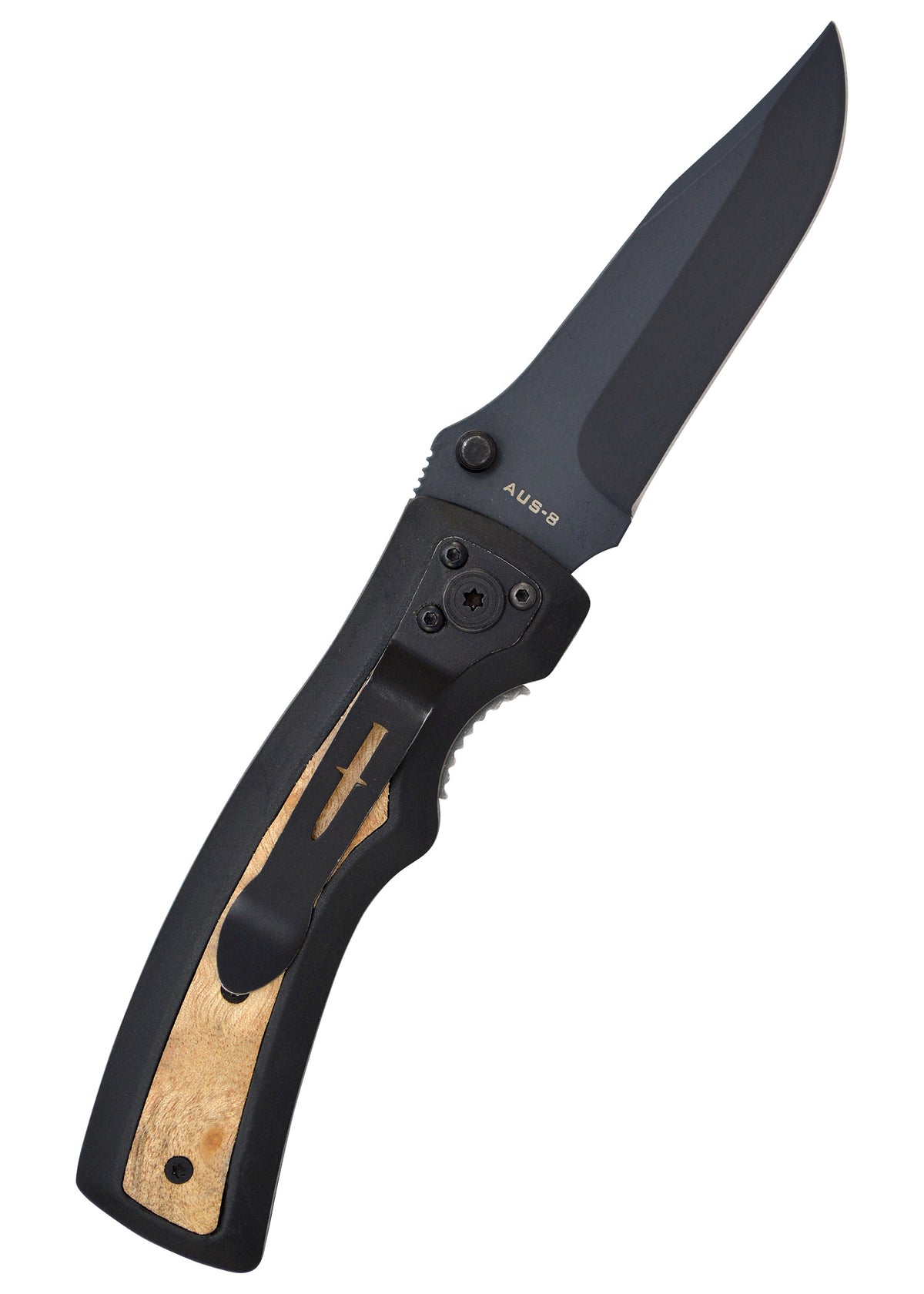Couteau pliant Camillus Slick, inserts bois