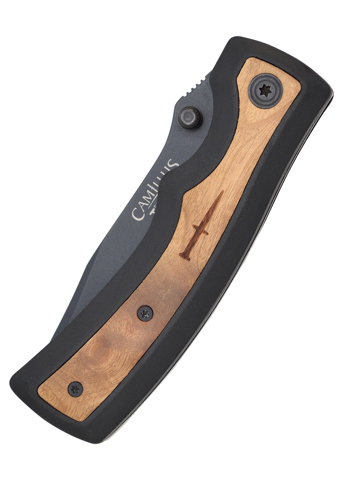Couteau pliant Camillus Slick, inserts bois