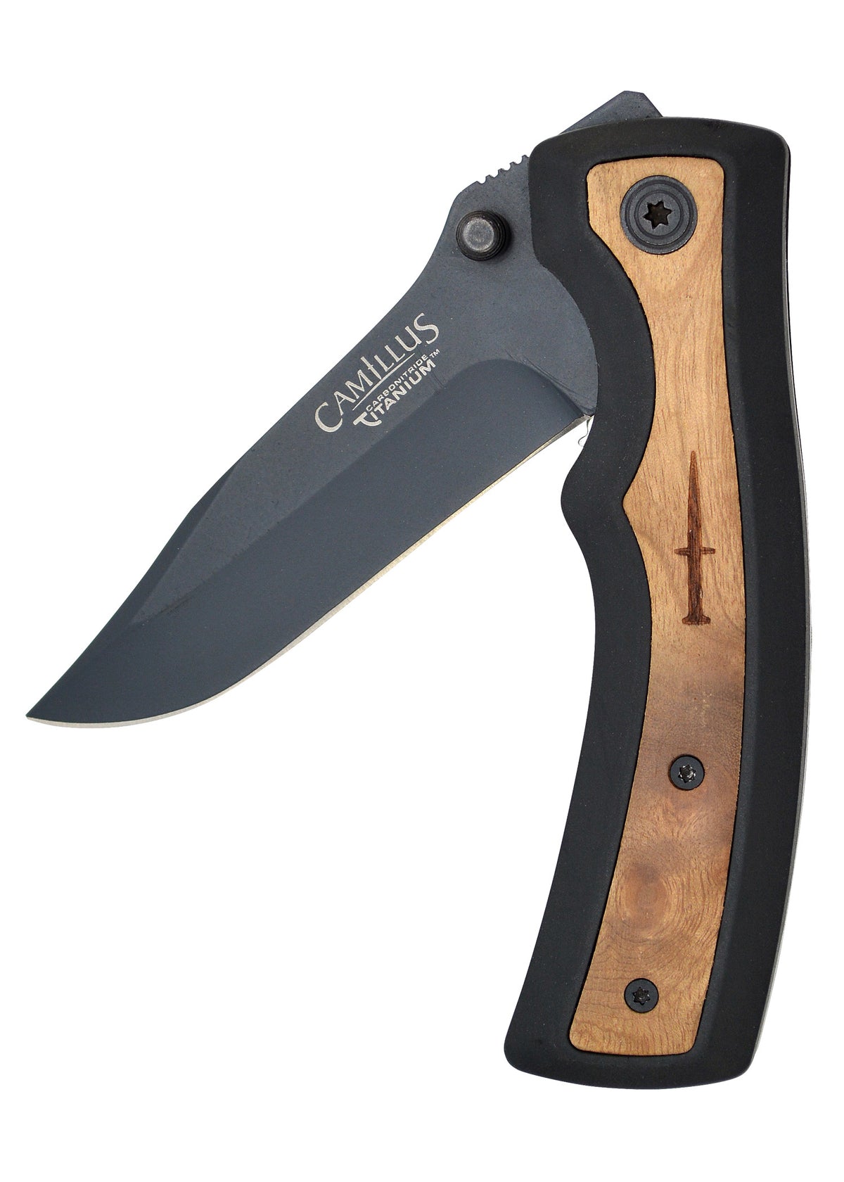 Couteau pliant Camillus Slick, inserts bois