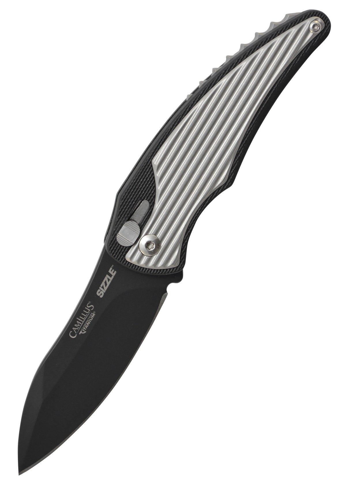 Couteau de poche Camillus Sizzle, lame AUS-8 revêtue titane