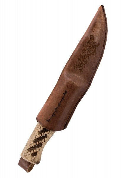Kleines Wikinger-Messer, Kohlenstoffstahl, Gewändenadel-Messer