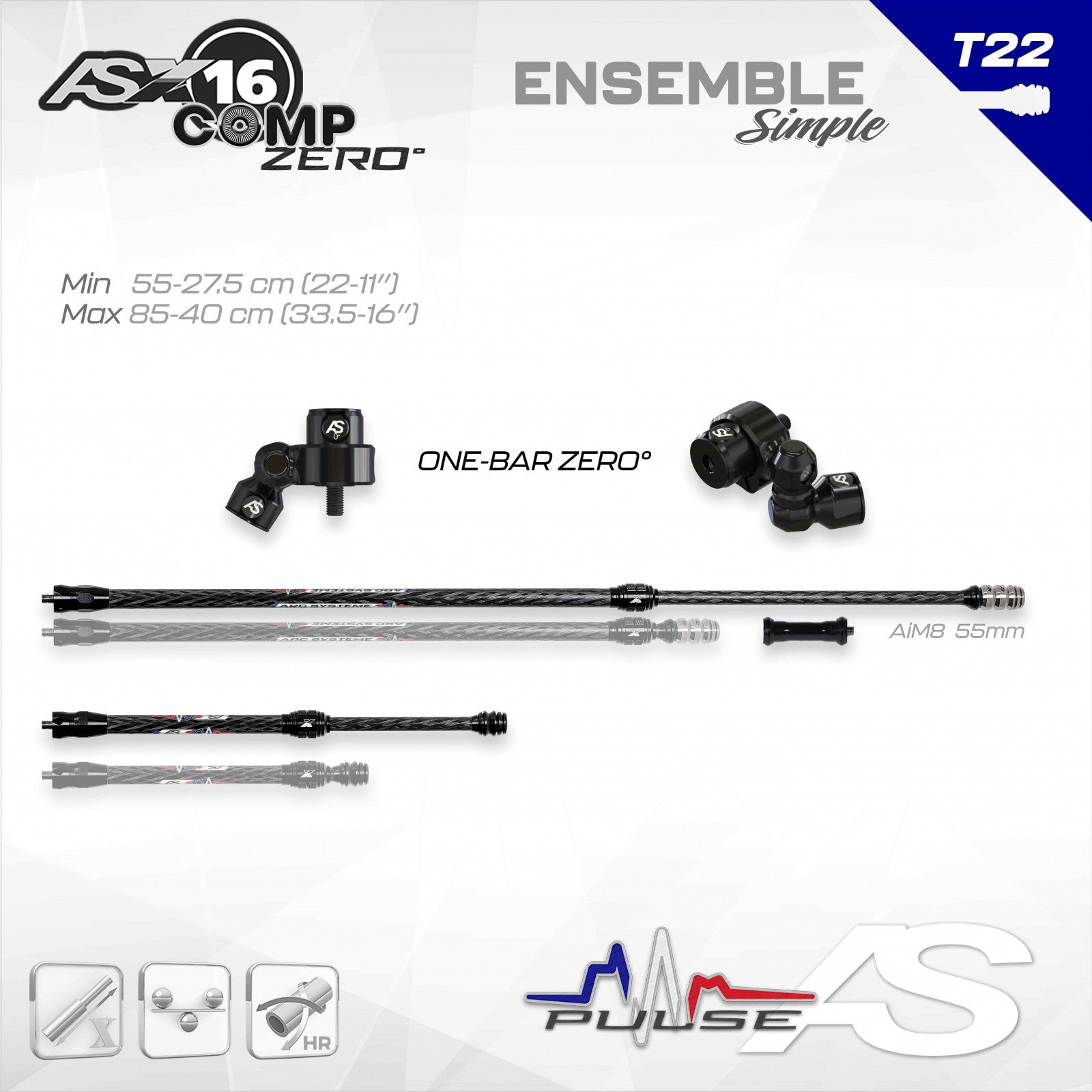 Pack Stabilisation Arc Système AS X16 Comp Zero - Vue 4 - Archery Connect