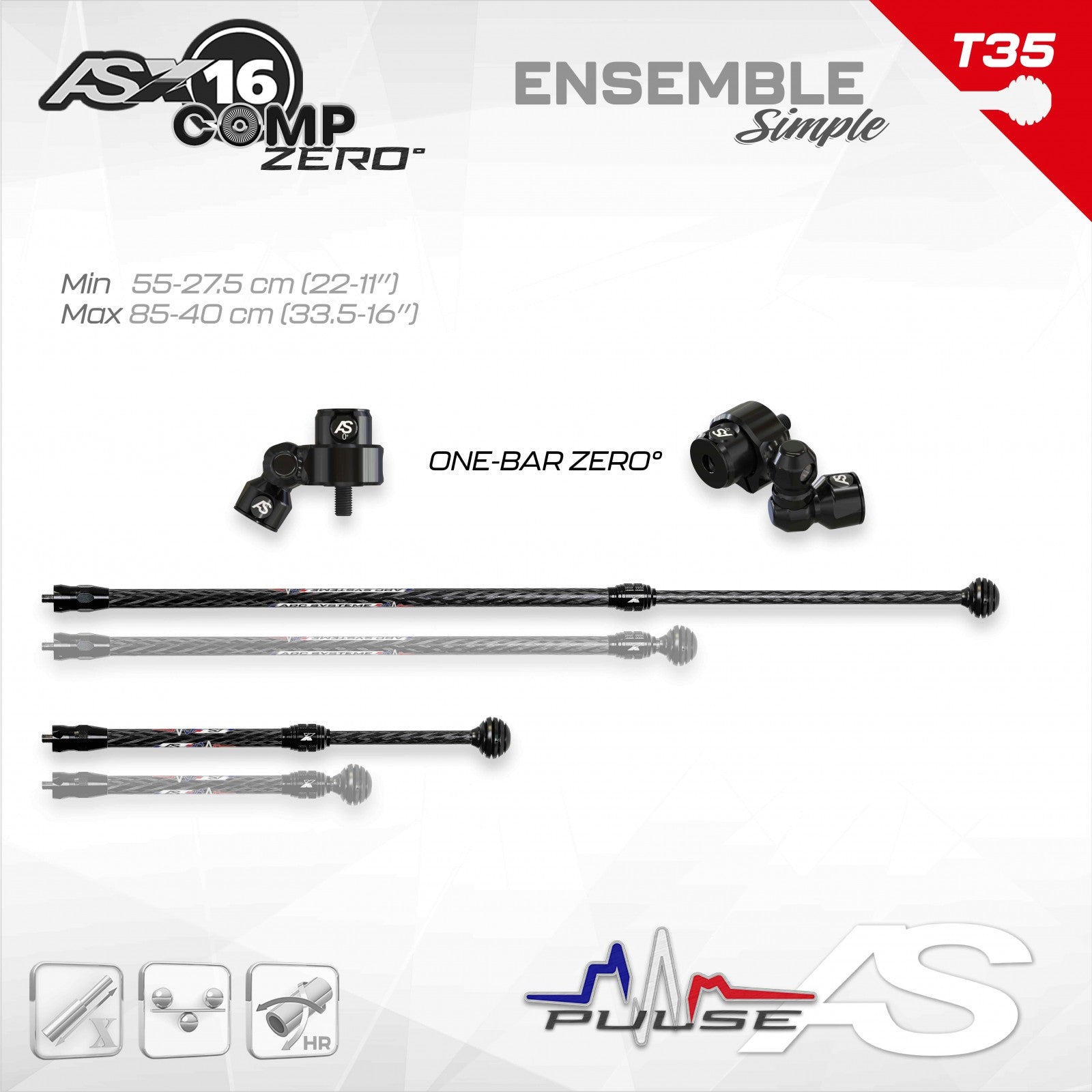 Pack Stabilisation Arc Système AS X16 Comp Zero - Vue 5 - Archery Connect