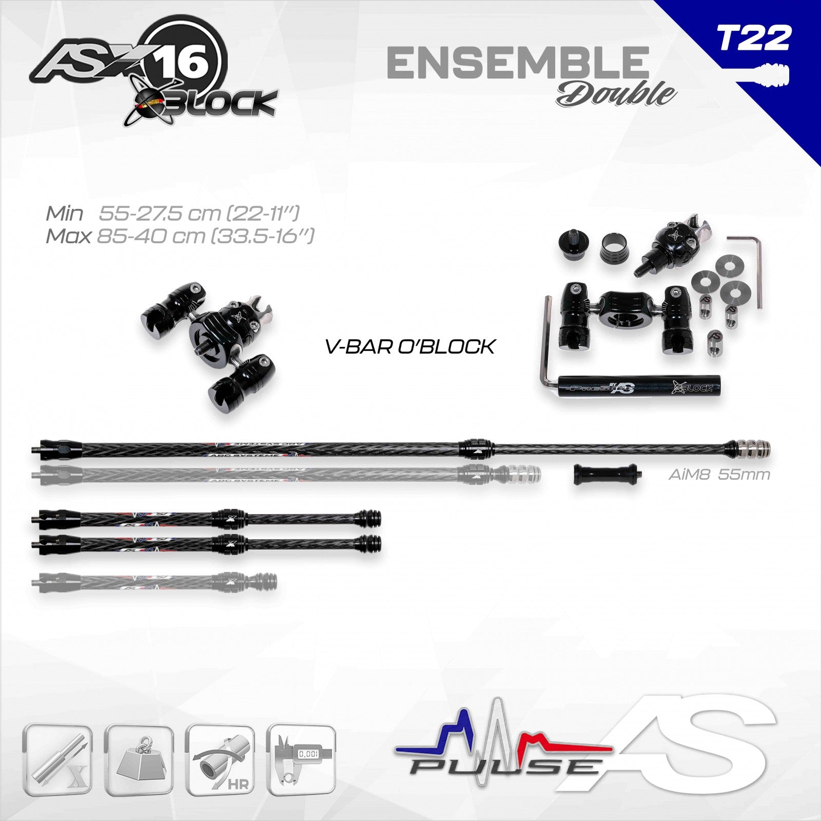 Pack Stabilisation Arc Système AS X16 O'Block - Vue 4 - Archery Connect
