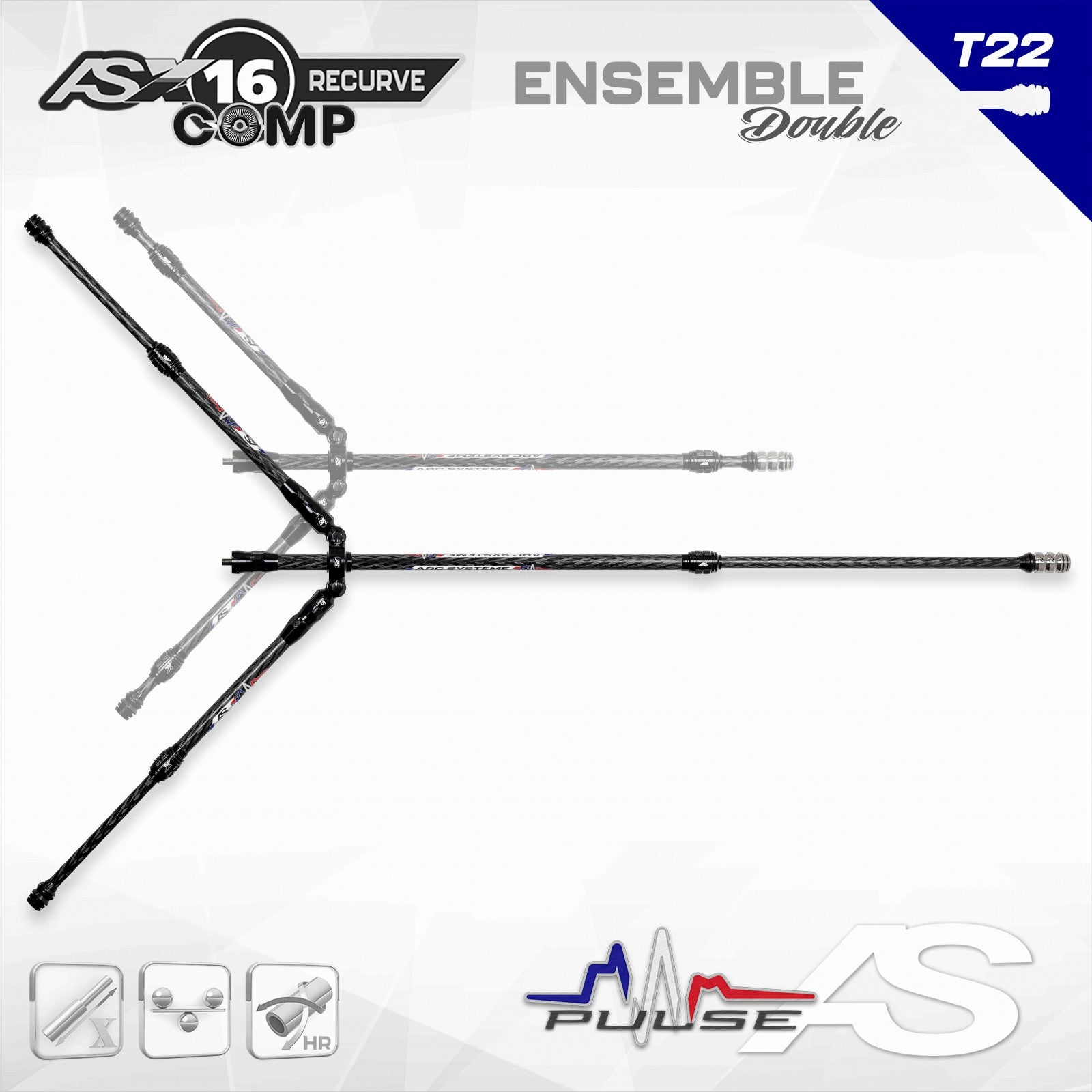 Pack Stabilisation Arc Système AS X16 Recurve Comp - Vue 2 - Archery Connect