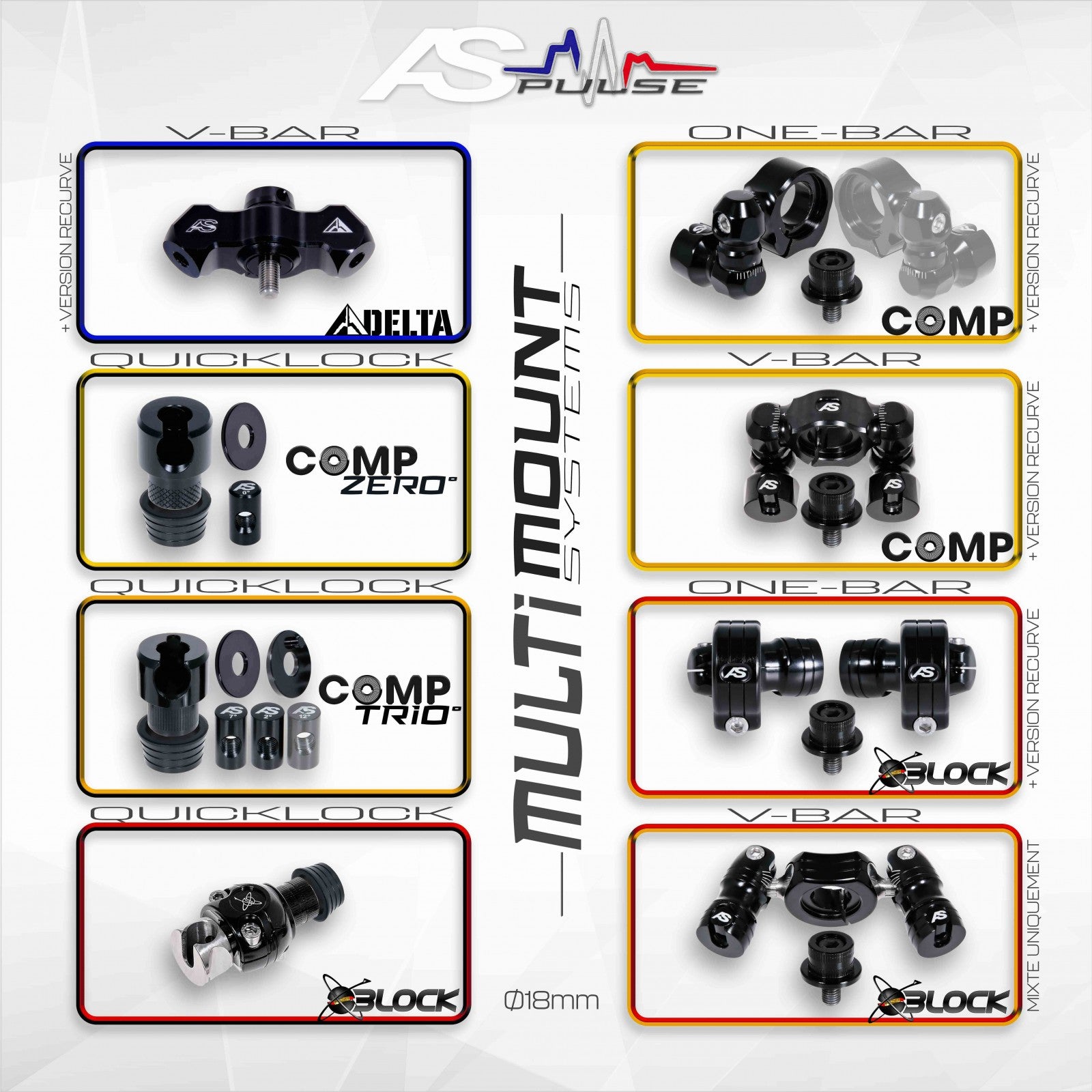 Pack Stabilisation Arc Système AS X18 O'Block - Vue 4 - Archery Connect