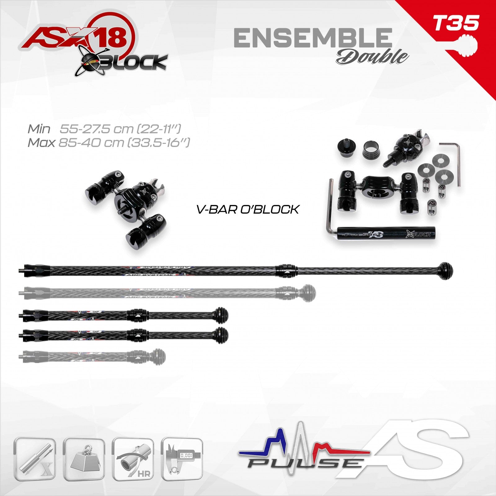 Pack Stabilisation Arc Système AS X18 O'Block - Archery Connect
