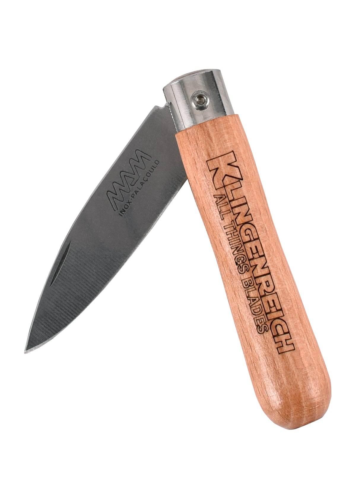 Petit couteau de poche Klingenreich, manche en hêtre