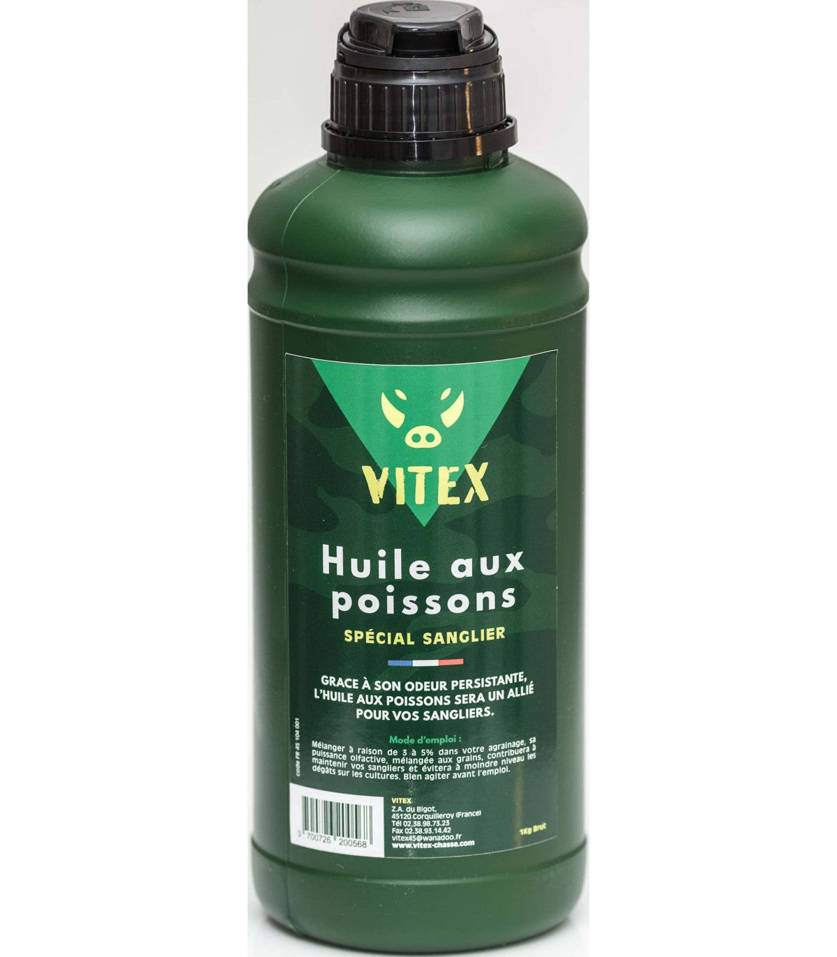 Fidélisant d'agrainage VITEX HUILE AUX POISSONS - Carton de 4 Bouteilles de 1 kg