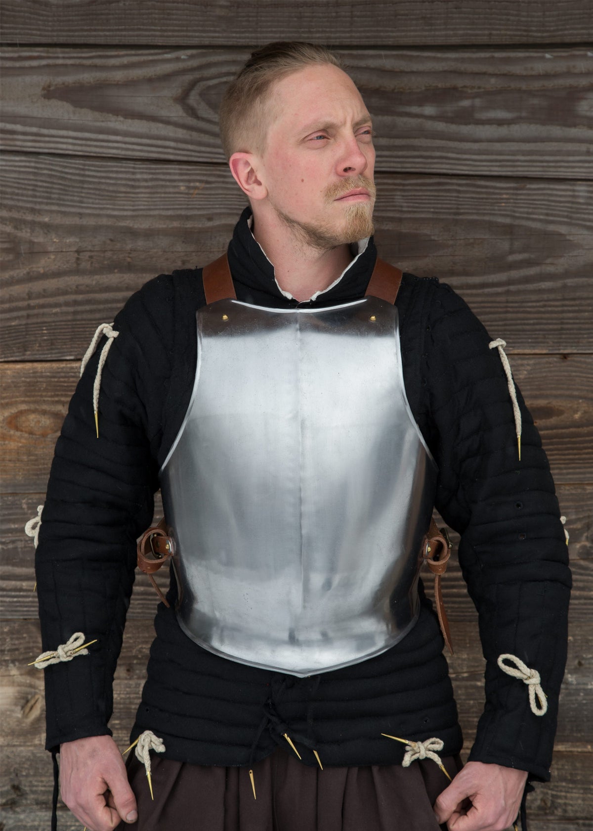 Plastron Ready for Battle en acier poli