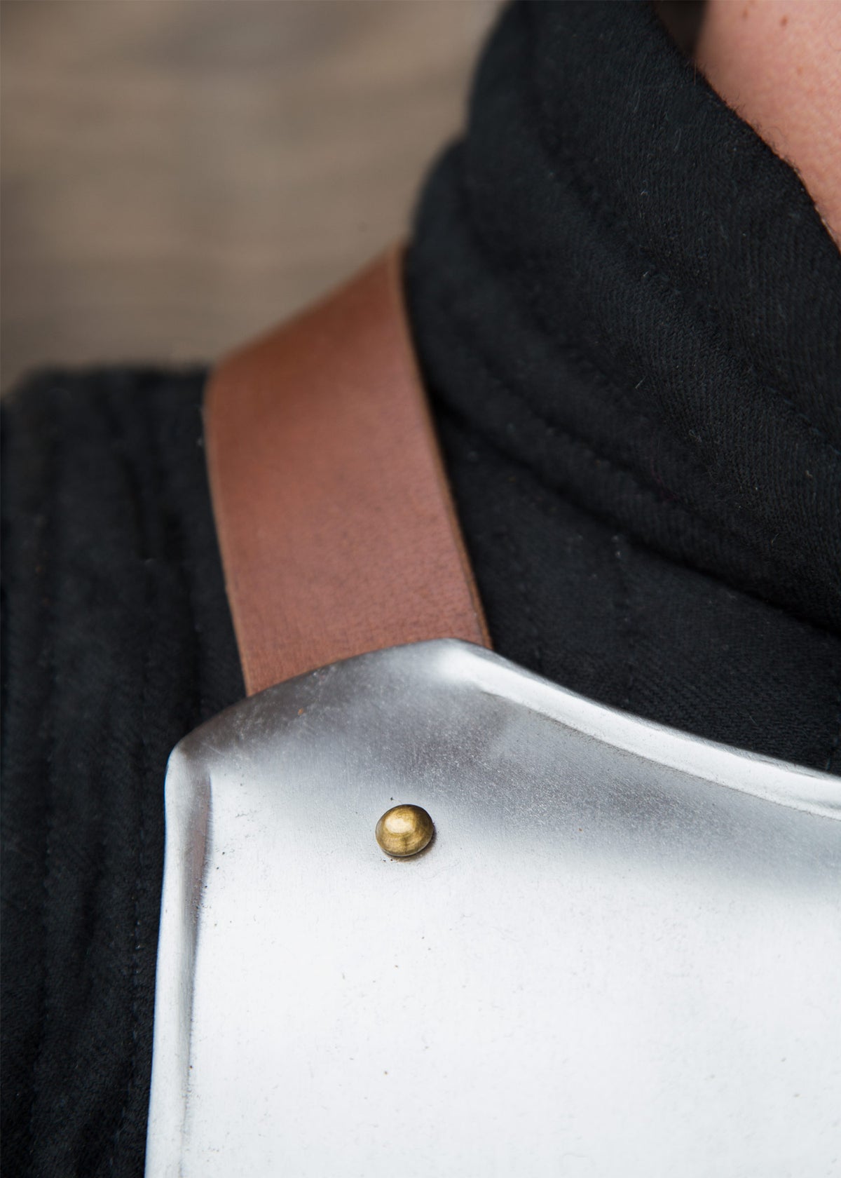 Plastron Ready for Battle en acier poli