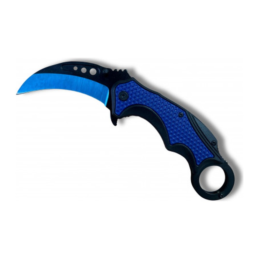 Couteau karambit bleu