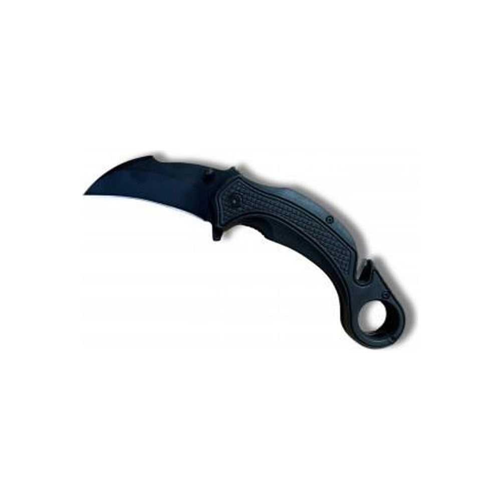 Karambit noir ouverture assistée coupe-ceinture