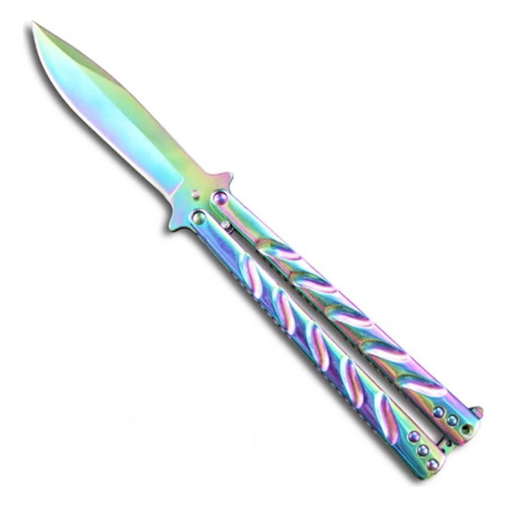 Couteau papillon anodisé 10 cm