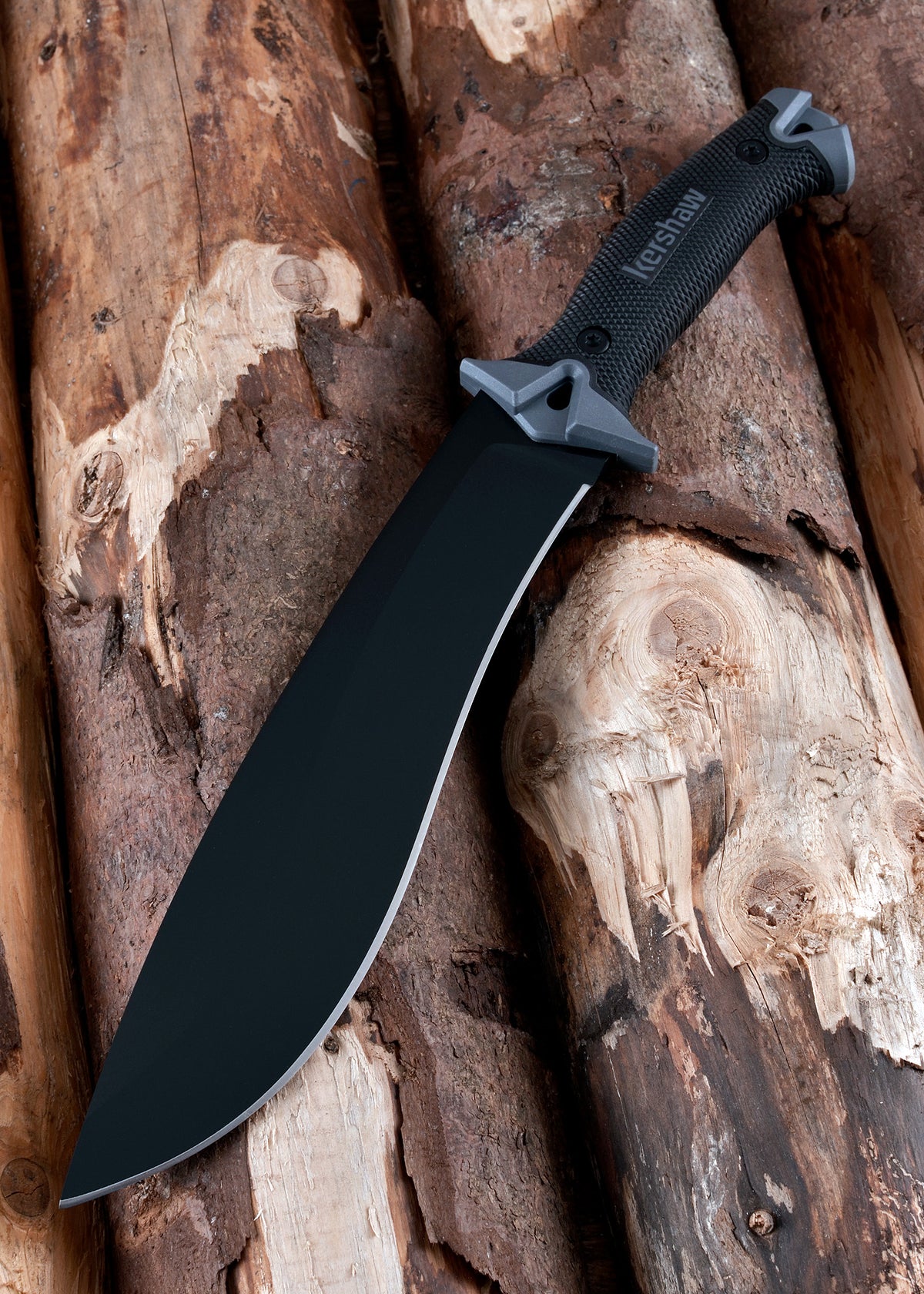 Machette Kershaw Camp 10 noire avec étui